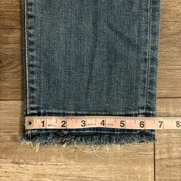 Levis Wedgie Straight Jeans | Women 28 X 27 | Raw Hem Button Fly High Rise Denim - Picture 8 of 11